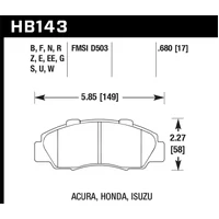 1997-1997 Acura CL 3.0 HPS 5.0 Front Brake Pads