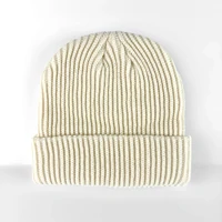 Cream Beanie Embroidered