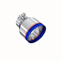 T304 Stainless Steel Burnt End Angle Cut Exhaust Tip - 3in. ID / 5in. OD / 6.5in. Length