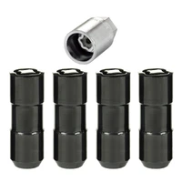Wheel Lock Nut Set - 4pk. (Cone Seat Duplex) 9/16-18 / 7/8 Hex / 2.5in. Length - Black