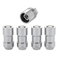Wheel Lock Nut Set - 4pk. (Cone Seat) 9/16-18 / 7/8 Hex / 1.765in. Length - Chrome