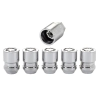 Wheel Lock Nut Set - 5pk. (Cone Seat) M12X1.25 / 3/4 Hex / 1.28in. Length - Chrome