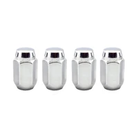 Hex Lug Nut (Cone Seat) M12X1.5 / 13/16 Hex / 1.5in. Length (4-Pack) - Chrome
