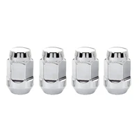 Hex Lug Nut (Cone Seat Bulge Style) M12X1.5 / 3/4 Hex / 1.45in. Length (4-Pack) - Chrome