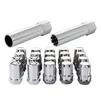 SplineDrive Tuner 5 Lug Install Kit w/Locks & Tool (Cone) M12x1.25 / 13/16 Hex - Chrome (CS)