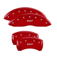 Set Of 4 Caliper Covers Engraved Front And Rear Red Finish Silver Characters 2018-2019 Buick Regal Caliper Covers