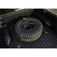 Bed Mounted Rapid Tire Strap Universal - Gloss Black - Black Strap