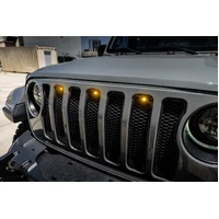 Pre-Runner Style LED Grille Kit for Jeep Wrangler JL - Amber