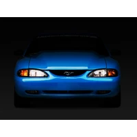 94-98 Mustang Axial Series Cobra Style Headlights- Black Housing (Clear Lens)
