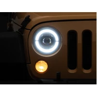 07-18 Jeep Wrangler JK Axial Series LED Headlights- Black Housing (Clear Lens)