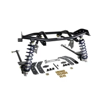 Bolt-On 4-Link W/ Double Adjustable Bars For 1967-1969 GM F-Body R-Joints Bars Bolt-On Cradle Axle Brackets And Hardware Powder Coated Black Powder