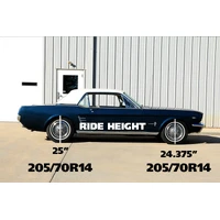 Front Dual Rate Springs 2 Inch Lowering For 1964-1966 Mustang W/ Small Block Pair Of Springs Powder Coated Blue