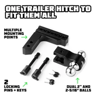 6In Heavy Duty Drop Hitch - 2In (Black)