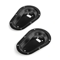Recessed Bonnet Pin Plates - Black