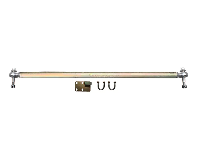 A single solid bar heim joint draglink with brackets on a plain white background