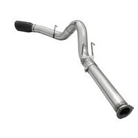 MACHForce XP Exhaust 5in DPF-Back Stainless Steel Exht 2015 Ford Turbo Diesel V8 6.7L Black Tip