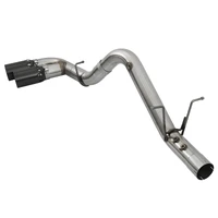 Victory Series 4in 409-SS DPF-Back Exhaust w/ Dual Black Tips 2017 GM Duramax V8-6.6L(td) L5P