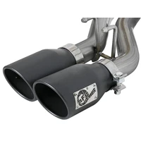 Rebel Series Cat-Back 2.5in Dual Center Exit SS Exhaust w/ Black Tips V6 (Wrangler 07-14)