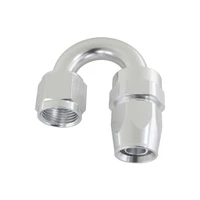 200 Series PTFE 180 Deg Alloy Hose End -3AN - Black