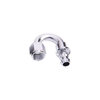 400 Series Push Lok 180 Deg Hose End -6AN - Black