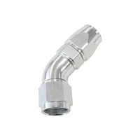 45 Deg -6AN Full Flow Teflon Hose End - Blue - 1 Piece
