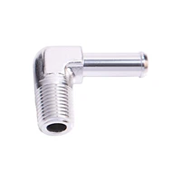 90 Deg 3/8" NPT Male To 1/2" Barb Adapter - Blue