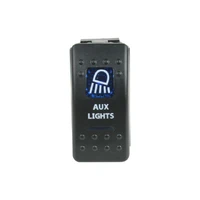 Rocker Switch Aux Lights Blue Printed Lens (Each)