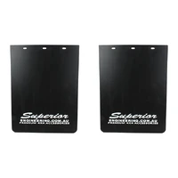 Premium Mudflaps Extra Extra Large 640mm x 320mm - White Logo (Pair)
