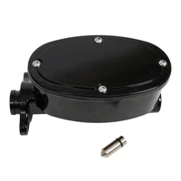 Master Cylinder Aluminum Black Powdercoat 1-1/8in Bore Dual Bowl Front Disc/Rear Drum