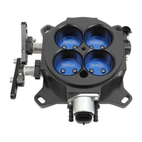 Quad Throttle Body 4 Barrel Universal EFI 4150 Square Bore 1375 CFM Billet Aluminium Black