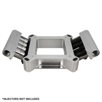 Fuel Injection Conversion Plate Kit Series II 4150 & 4500 Billet Aluminium Silver Universal