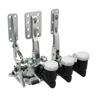 Racing Hydraulic Pedals Box, Lightweight Aluminium, Floor Mount, Brake, Clutch, Accelerator Pedal with .750" Bore Master Cylinders, Raw, Kit