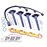 Nissan SR20 Coil Kit for Series 2 S14, S15, 180 Type X - Small Hole Rocker Cover Purple / Brackets