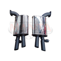 3in Dual Rear Mufflers With OEM VACUUM Bimodal Valves (VF Series 1 Only, HSV Incl GTS, Clubsport)