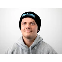Black Beanie with White Outline Logo (Each)