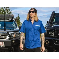 Superior Mens Short Sleeve Casual Shirt Blue (Each) Large