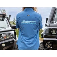 Superior Mens Short Sleeve Fishing Shirt Blue (Each) Large