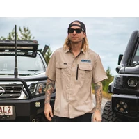 Superior Mens Short Sleeve Fishing Shirt Sand (Each) Large