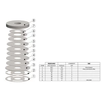 Shock Absorber Shim Stack(380 Rebound Pack) (Pack)