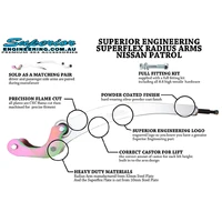 Superflex Radius Arms Suitable For Nissan Patrol GQ/GU (Pair)