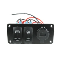 Switch Panel with Dual Switches and USB/Voltmeter (Each)