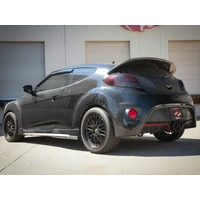 Takeda 2-1/2in to 3in SS-304 Cat-Back Exhausts w/ Black Tip (Veloster 13-17)
