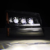 03-06 Chevy Silverado 1500/2500HD/3500HD/Avalanche Alpha-Black NOVA LED Proj Headlights