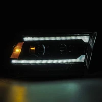 09-18 RAM 1500 PRO-Series Proj Headlights Alpha-Black w/Sequential Signal & Top/Middle DRL