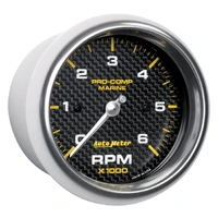 Marine Carbon Fiber Ultra-Lite Gauge 3-3/8in Tachometer 6K RPM