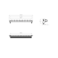 S8 Series Straight Driving Combo Pattern 20in LED Light Bar - Amber