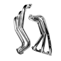 07-11 Jeep 3.8 V6 Long Tube Exhaust Headers And Y Pipe And Converters - 1-5/8 Silver Ceramic
