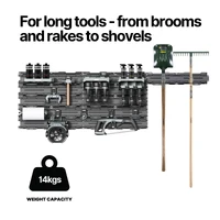 Modular Garage Wall Storage S Hook for Long-Handled Tools