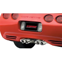 2.5 Inch Cat-Back Plus X-Pipe Xtreme Exhaust Dual Rear Exit 4.0 Inch Polished Tips 97-04 Chevy Corvette C5 Plus Z06 5.7L V8 Stainless Steel