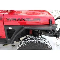 Jeep TJ Tube Fenders Rear 3 Inch Flare 97-06 Wrangler TJ Steel Black Textured Powdercoat